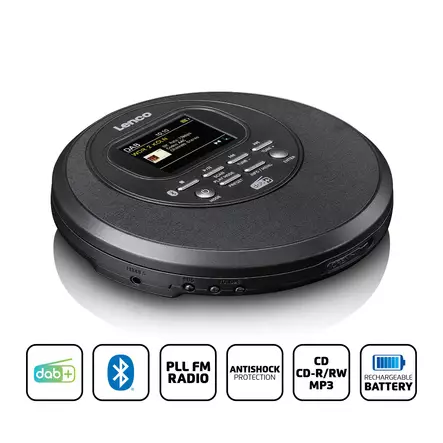 Discman, jossa on DAB Bluetooth® ja värillinen TFT Musta - CD/DVD-soittimet - 8711902079576 - 1