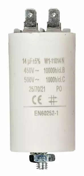 Kondensaattori 14.0uf / 450 v + Aarde - Varaosat - 5412810231959 - 1